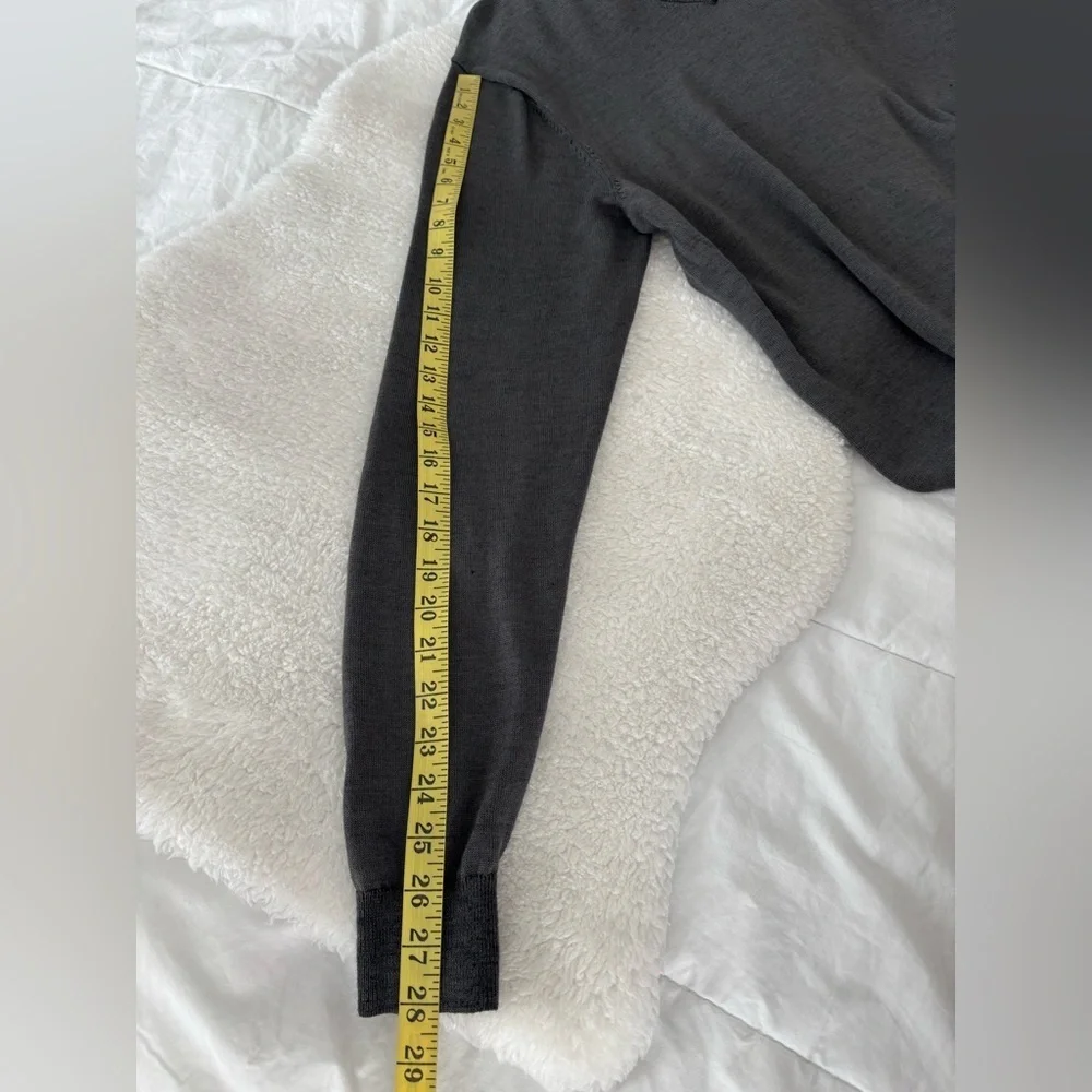 Ashworth Charcoal V-Neck Sweater Merino Wool XL Golf